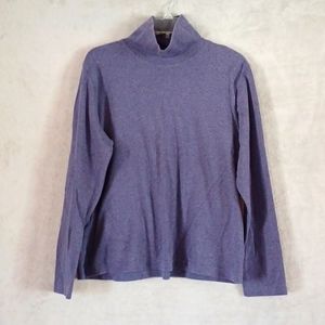 LANDS''END Relaxed Fit Women's Purple  Top Shirt Long Sleeve Size L(14-16).